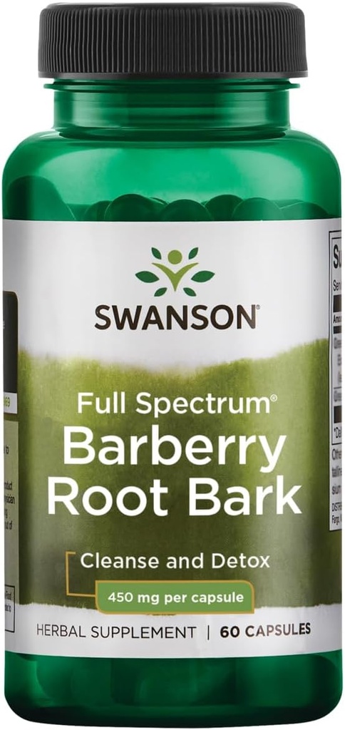Swanson Full Spectrum Barberry Root Bark 450mg 60 Capsules