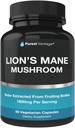 Organic Lions Mane Mushroom Capsules - 1800mg Lion's Mane Mushroom Suplemento Crecido en EE.UU. - Suplemento cerebral nootrópico y soporte de inmuno - Lions Mane Extract Powder - 90 Veggie Caps