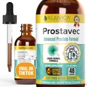 Prostavec Advanced Prostate Support Supplement - Liquid Formula for Faster Absorption with Pygeum, Saw Palmetto, Stinging Nettle + Turmeric &amp; Damiana - Vegan, Non-GMO - 2 fl oz