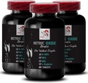 Suplemento de ejercicio - NITRIC OXIDE BOOSTER - suplementos de óxido nítrico para hombres, suplemento de óxido nítrico, suplemento de resistencia, impulsor de resistencia, soporte de entrenamiento, energía de fitness 3 Botella 180 Tabs