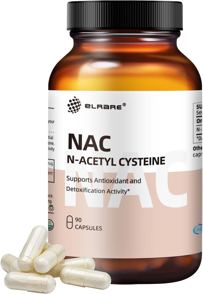 N-Acetyl-L-Cysteine (NAC) Suplemento 450mg, Antioxidante,Promotes Liver pacienteKidney Detox,Apoyos Salud Respiratoria y Función Inmunitaria,90 cápsulas