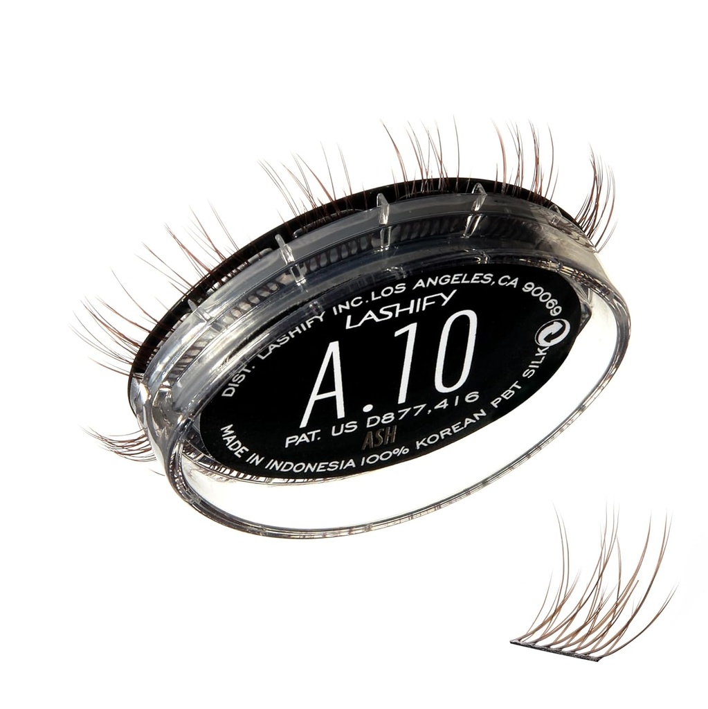 Lashify Amplify 10mm Gossamer Extensión de pestañas Rellenar, Ash Color, DIY False Lashes para un look natural