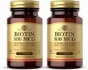Solgar Biotina 300 mcg - 100 Tablets, Pack of 2 - Supports Healthy Skin, Nails & Hair - Non-GMO, Vegan, Gluten Free, Dairy Free, Kosher - 200 Total Servings