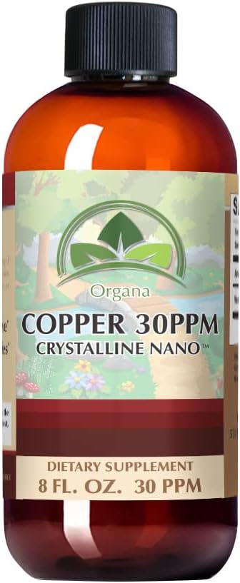 Organa Pure Crystalline Liquid Copper Suplemento - 30 PPM - High Absorption Copper