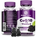Prime Code CoQ10 200mg &amp; Vitamina C 250mg Gummies – Antioxidante &amp; Immune Support – Heart & Energy Supplement for Adults – Vegan, Non-GMO, Gluten-Free – Elderberry Flavor – 60 Gummies
