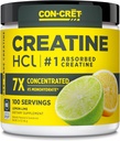 CON-CRET Creatine HCl Powder ← Muscle, Cognitive, Cellular Energy Support Silencio No Bloating or Cramps Silencio USA Made &amp; NSF Certified peru Lemon Lime (100 Serving)