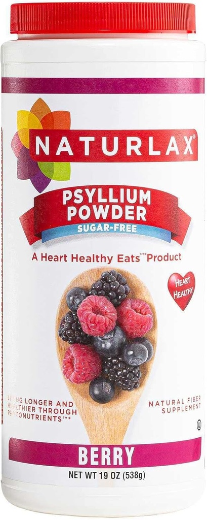 Psillium libre de azúcar Powder de fibra de cáscara, Berry Flavored 19 oz