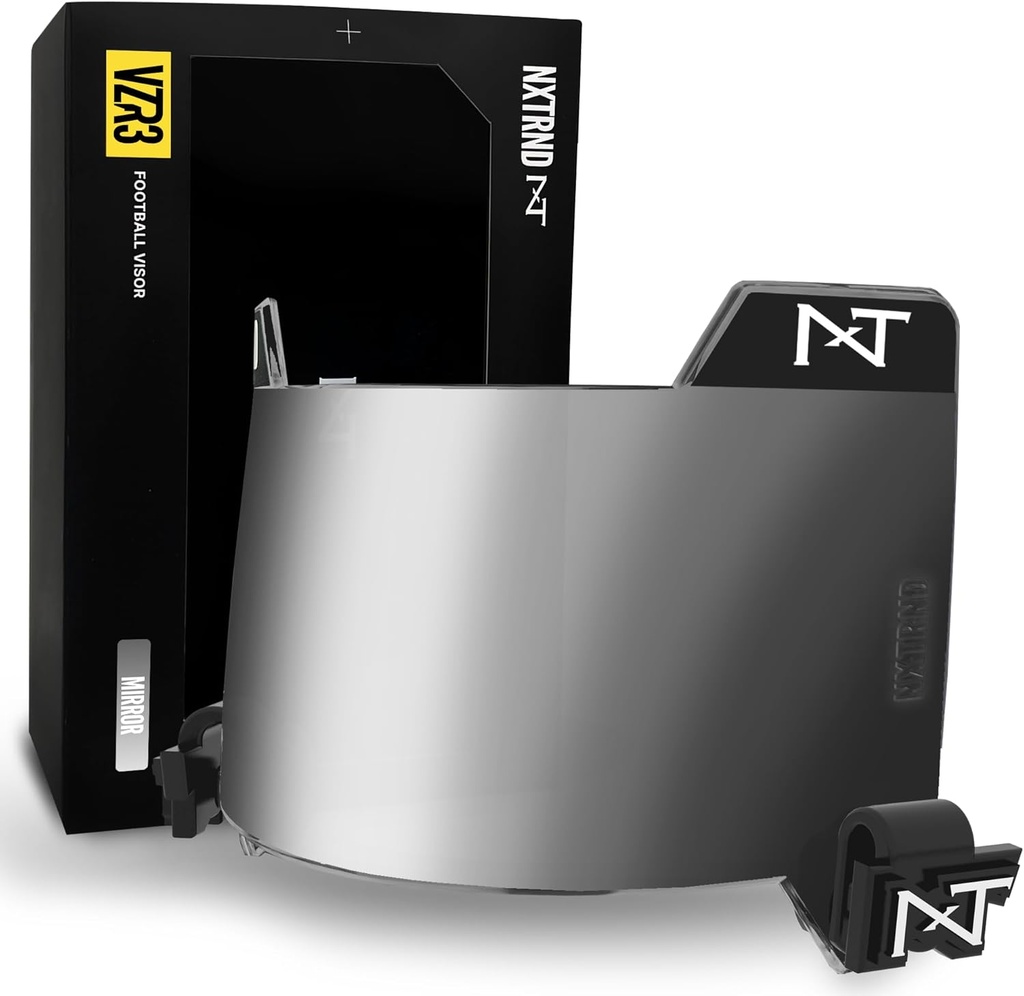 Nxtrnd VZR3 Football Visor, Curved Lens Technology, Fits Adult &amp; Youth Football Helmets