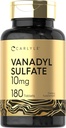 Carlyle Vanadyl Sulfate 10mg  180 Tablet Capsules  with Chromium Picolinate ← Vegetarian, Non-GMO, Gluten Free Supplement
