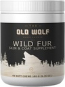 Skin and Coat Supplement for Dogs: for Itchy Skin, Hot Spots Treatment & Seasonal Allergies, Reduce la ropa de cama, Mejorando el brillo de la carne - 60 Chews