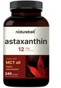 NatureBell Astaxanthin 12mg, 240 Softgels ← Antioxidante natural de Microalgae (AstaX) ← Soporta el ojo, la piel y la salud celular ← Max Strength, 4 Month Supply ← Non-GMO, Gluten Free