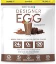 Designer Wellness, Designer Egg, Natural Egg Yolk &amp; White Protein Powder, Keto y Paleo Friendly, Low Calorie, Less Fat y Cholesterol, Dutch Chocolate, 12.4 Ounce
