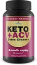 3X Great Results - Keto + ACV Detox Cleanse - 3 Month Supply - Body Cleanse Detox - Colon Cleanse - Advanced Ketox Detox Cleanse Formula with Fiber - Support Digestion &amp; Immune Health