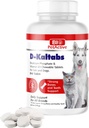 D-Kaltabs Phosphorus, Calcio Vitamina D3 Suplemento para perros ' Cats, Vitaminas para mascotas prenatales, Peces diarios, Nail fuerte, Apoyo a los dientes, 84 Tabletas Chewable