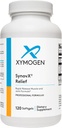 XYMOGEN SynovX Relief - Suplemento de apoyo conjunto con Boswellia Serrata Extracto + Turmérico - Suplementos de socorro muscular y conjunto - Vegan, Gluten Libre y No GMO (120 Softgels)