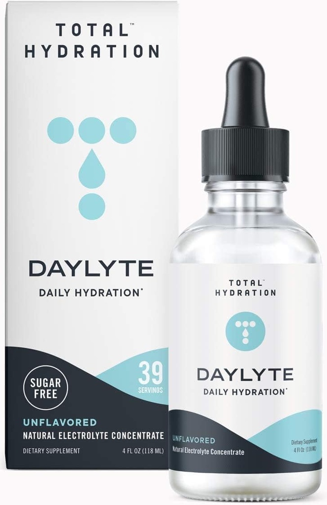 Electrolyte Supplement Bundle - 100 Keto Electrolyte Tablets + Daylyte Daily Hydration Desflavored (39 gotas) for Endurance, Hydration, Rejuvenation - Calorie Free, Gluten Free, Vegan
