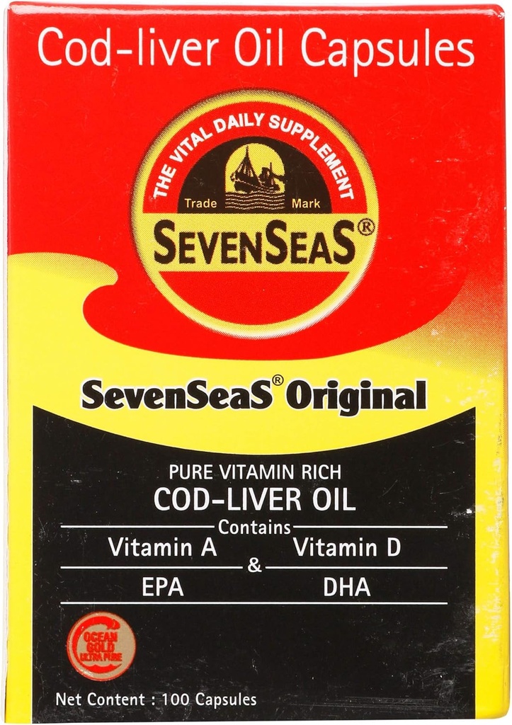 Cápsulas de aceite ,Omega-3 ácido graso, vitamina A, vitamina D 100 cápsulas