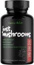 Solo Mushrooms - Lion's Mane, Turquía Tail, Cordyceps, Reishi y Más - Energía Natural - Suplemento cerebral nootrópico - para Clarity & Focus - Immune System Booster