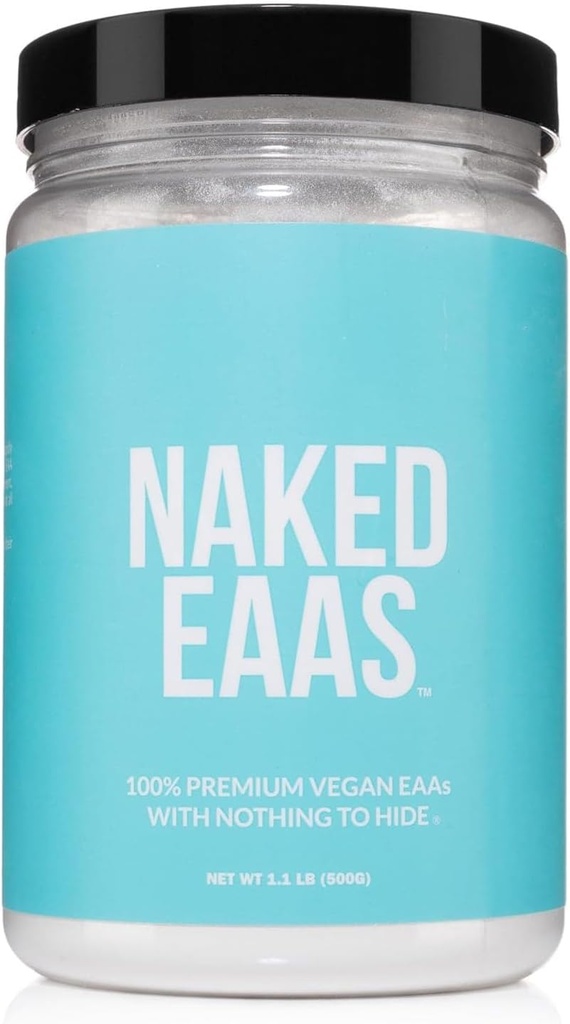 NAKED EAAs Amino Acids Powder - 50 Servings - Vegan Unflavored Essential Amino Acids 500 Grams - Instantized All Natural EAAs Powder Supplement