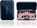 DUBSTAR Organizador de píldoras de viaje Moisture Caja de píldoras pequeñas impermeables para bolsillo 6 Compartimientos Portable Pill Case Medicine Vitamin Holder Container,Blue