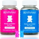 BEARVANA Top &amp; Peach Support Combo Pack Gummies for Women TEN 9 Herbal Extracts including Fenugreek, Maca & Fennel ← Essential Vitamins TEN Berry Flavor TENIDO 2-Pack (120 Gummies)