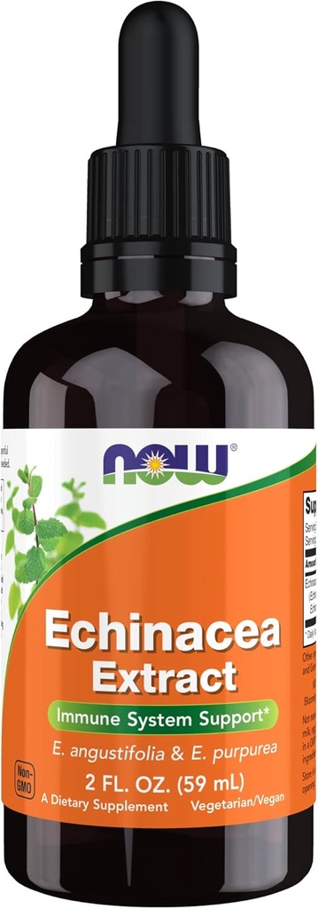 AHORA Suplementos de alimentos, Echinacea Extracto líquido con gotero, soporte de sistema inmunitario*, 2 onzas