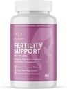 Promescent Fertility Supplement for Women with Prenatal Vitamins – Folic Acid, Iron, Vitamin C/D/B6/B12, Zinc, Selenium & Ashwagandha to Support Healthy Ovulation Conception & Pregnancy, 120 Capsules