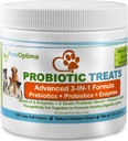 Probióticos Mandíbulas para Perros, Enzimas Digestivos + Prebióticos Mejora la Digestión, Diarrea, Estreñimiento, Gas, Respiración Mal, Gut Líquido, Inmunidad Alérgica Suplemento diario 120 Condes