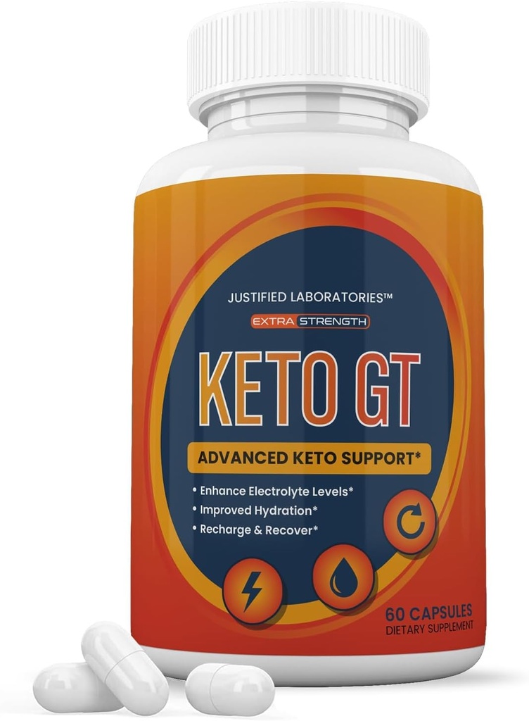 Laboratorios Justificados Keto GT Keto Pills 1275MG Nueva &amp; Mejorada Fórmula Contiene Apple Vinagre Vinagre Virgen Extra Aceite de Oliva Powder Green Tea Leaf 60 cápsulas