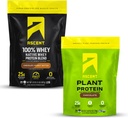 Ascent Whey + planta Protein Polvo - Chocolate Mantequilla de maní 2 libras &amp; Chocolate 18