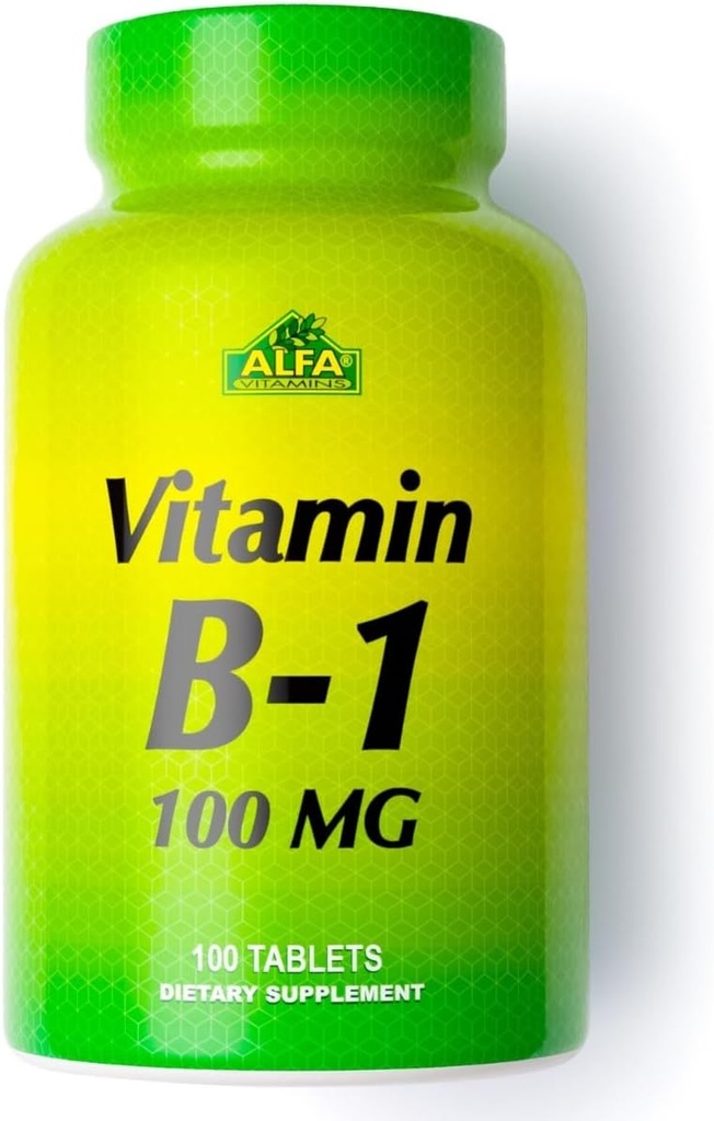ALFA VITAMINS Vitamina B-1 100 Mg 100 Tablets. Thiamine