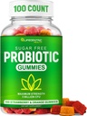 Gummies Probióticas para Adultos y Niños Max Strength 5 Billion CFU ¦ Orgánica Sugar Gummies Libres para la Salud Digestiva Silencio 100 Conde Vegan Gluten Probióticos Libres Chewable Gummies para Hombre Mujeres y Niños