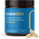 Curaslim Weight Pérdida Suplemento ← 10 Ingredientes Naturales, Berberina, 5HTP, Cromo, Saffron ANTE Appetite Suppressant, Metabolism Booster, Energy Support Ø 120 Capsules