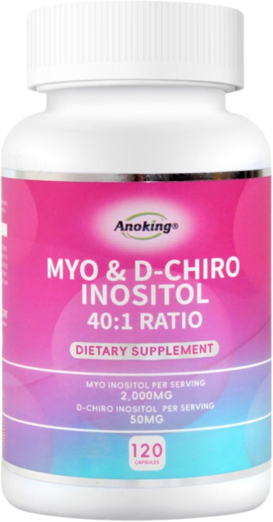Myo-Inositol ' D-Chiro Inositol Suplemento para la Equilibrio hormonal para las Mujeres Ideal 40:1 Ratio Ovarian Health Support ← Apto para la Preconcepción