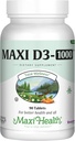 Maxi Health Vitamin D3 1000 UI Suplemento dietético - Easy to Swallow - Odorless &amp; Tasteless - Soporta la absorción de calcio, la salud inmune y la salud de los huesos en hombres adultos - 90 Tablets