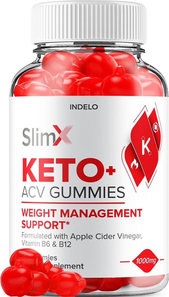 SlimX Keto ACV Gummies - Advanced Formula Slim X Keto Plus ACV Gummies Apple Cider Vinegar SlimX ACV Gummies Dietary Comentarios Suplemento Hombre Mujeres (60 Gummies)