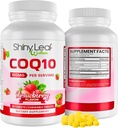Hoja brillante CoQ10 100mg - Chewable CoQ10 Suplemento - Coenzima Q10 para la salud del corazón y la energía - Natural Co Q 10 Suplemento - Para el bienestar cardiovascular - 100mg Tablas Chewable, 30 Tabletas, Hecho en EE.UU.