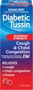 Diabético Tussin DM Máximo tos y congestión de pecho Alivio de la tos líquida, Seguro para Diabéticos, Berry Flavored, 4 Fl Oz (Pack of 1)