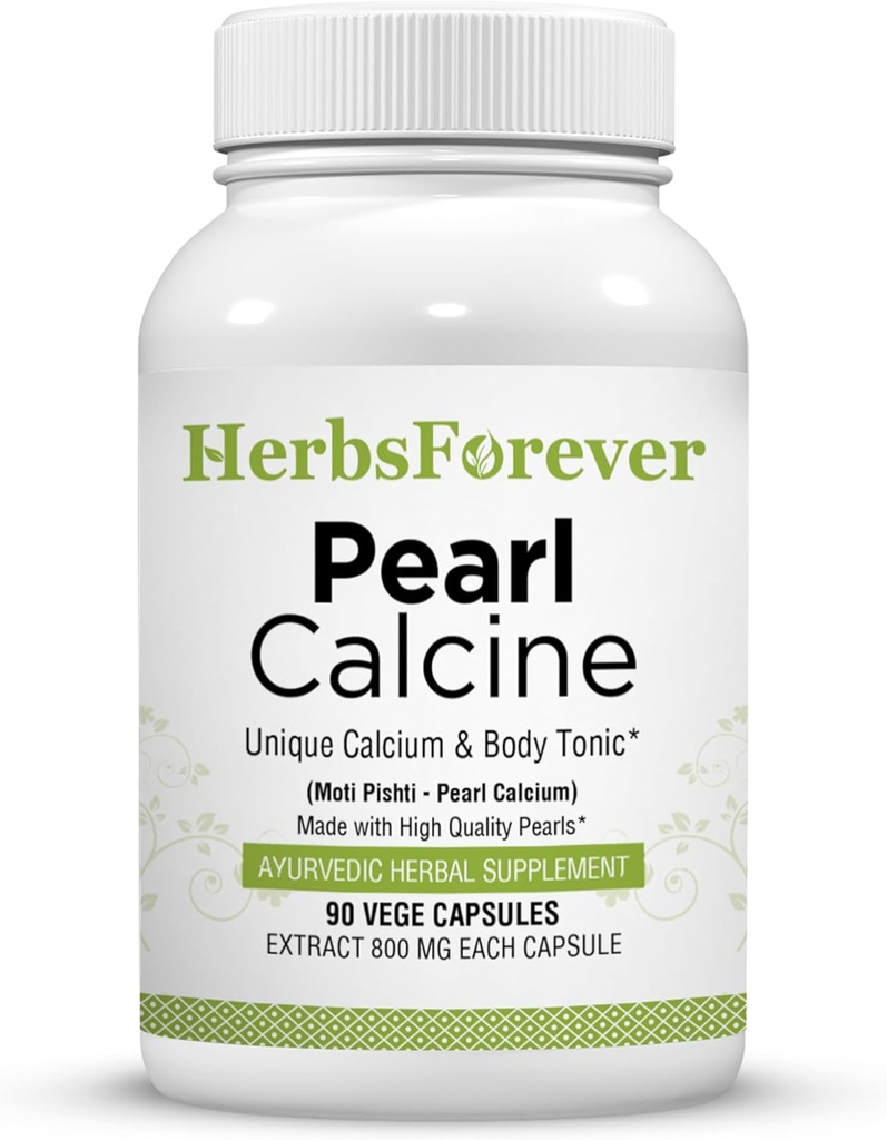 Herbsforever Pearl Calcine Capsules Suplemento de Bones saludables y fuertes dientes 90 cápsulas
