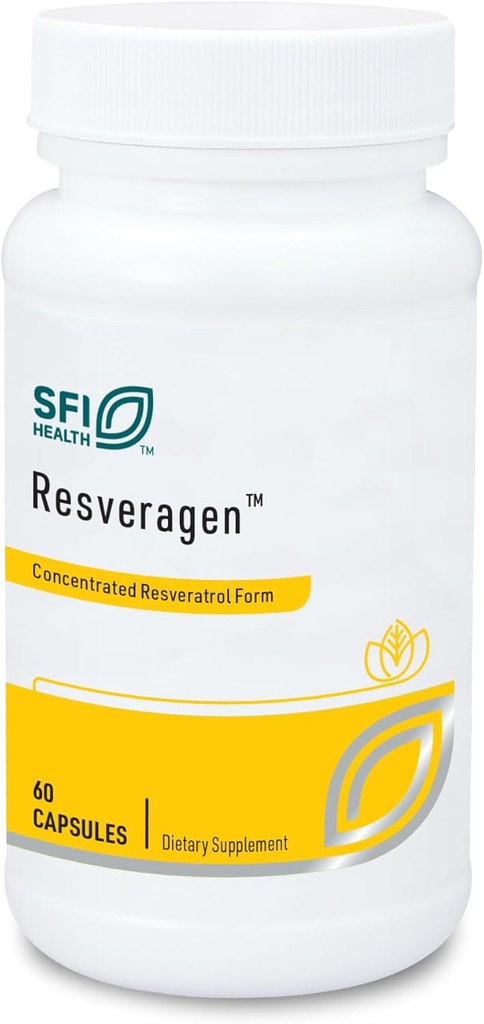 Klaire Labs SFI Health Resveragen - 250 Milligrams Trans Resveratrol de 500 Milligrams Japanese Knotweed (60 Capsules)