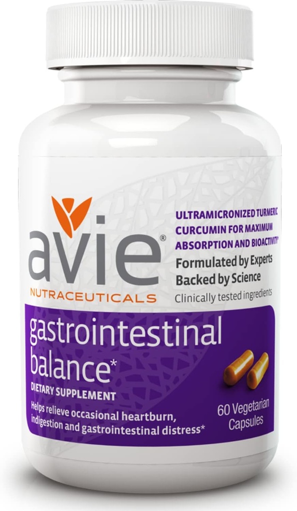 Avie NUTRACEUTICALS Gastrointestinal Balance Curcumin Supplement (60 Capsules)