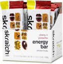Skratch Labs Energy Bar ← Cherry + Pistachio (12 Pack) ← Plant Based Healthy Snack ← Low Sugar - 5g Protein ← Non-GMO, Gluten Free, Soy Free, Vegan, Kosher