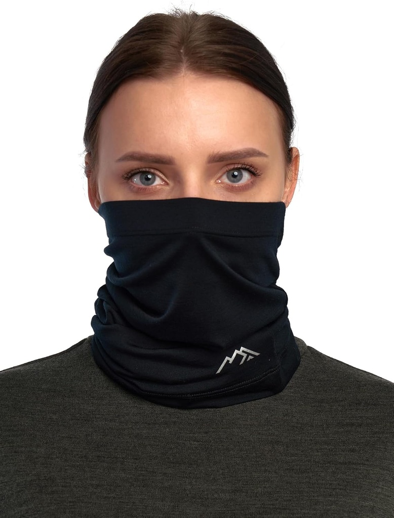 Merino.tech Merino Wool Ski Neck Gaiter - Face Mask Neck Warmer for Men & Women