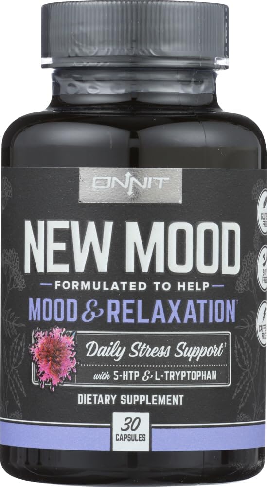 Nuevo suplemento dietético, Mood &amp; Relax, Daily Stress Support, Gluten Free, 30 cápsulas
