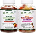 Halal Kids and Adult Multivitamin Gummies, Full Daily Nutritional Support for Family, Vegetarian, Supports Energy and Healthy Growth, Made in USA - Halal Vitamins