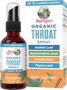 MaryRuth Organics USDA Organic Throat Spray with Mullein Leaf TEN Marshmallow Root & Licorice Root & Thyme Leaf TEN 4 Herbal Blend ← Non-GMO ANTE Vegan TEN Gluten Free TENER 1 Fl Oz TENIDO Hasta 100 Servings
