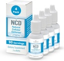 Waiora Natural Cellular Defense (NCD) Liquid Zeolite Drops, Clinoptilolite for Men &amp; Women - Suplemento para Immune, Healthy Gut Support, Cleanse, pH Balance (0.5oz Bottle, 4 Ct – 360 serv)