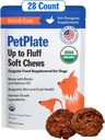 PetPlate Up to Fluff Soft Chews for Dogs, Skin & Coat Support, USDA Organic Supplement, Grain-Free, Human-Grade, Incluye Aceite de Salmón y Biotina, Pet Supplies (Pack of 1, 9.8 Ounce)