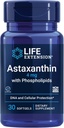 Extensión de la vida Astaxanthin con fosfolípidos – Apoyo al antioxidante, Salud Ocular – Algae-Derived – Sin gluten, No-GMO – 30 Softgels