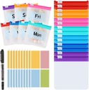 MARFOREVER 25 Pcs Pill Pouch Bolsas Pequeñas Pill Pill Medicina Reutilizable Organizador Caja de Contenedor de Píldora de Viajes con Bloqueo 14 Pcs Bolsas de Medicina Plástica 10 Pcs Hojas Etiquetas y Marcador